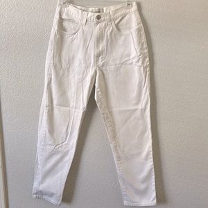 White High-Waisted Mom Jeans